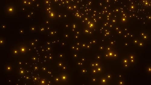 Floating Golden Glow Particles Background