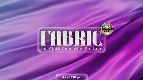 Abstract Purple and Blue Flowing Satin Fabric Animation
