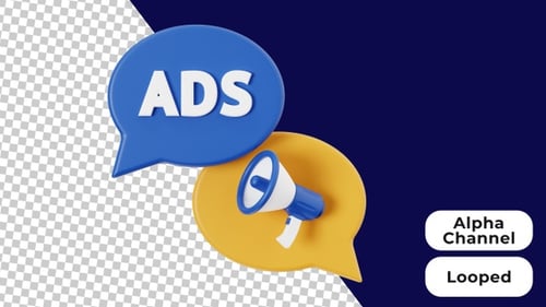 Chat publicitaire animé en 3D | Alpha Channel