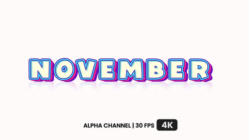 November Text Animation