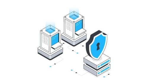 Network security Isometric Animation Alpha Channel