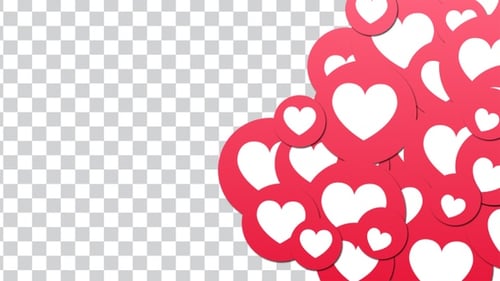 Animated Social Media Love Hearts Transition