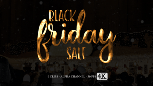 Animated Metallic Black Friday Sale Text Reveals