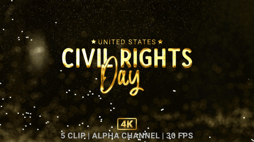 Civil Rights Day Text Animation