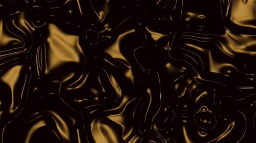 Abstract Golden Fluid Waves Flowing Background