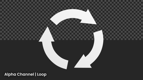Circular Cycle Arrow Animation | Alpha Loop