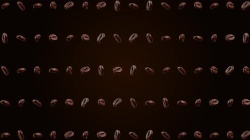 4K Abstract Loop animation coffee bean Loop background. green screen.