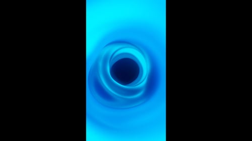 Vertical video abstract blue glossy liquid loop animation background