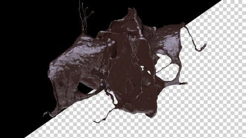 Dynamic Fluid Chocolate Splash Animation Reveal