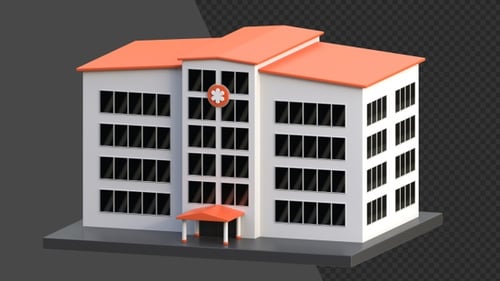 3D Animation of Hospital Building | Alpha Channel