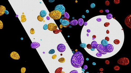 Happy Easter Background Alpha Looped