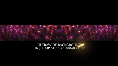 Ultrawide Colorful Glittering Particle Stream Background Loop