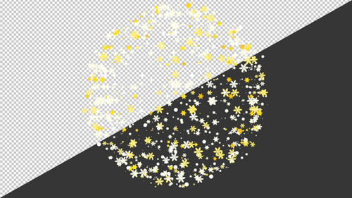 3D-Animation von Season Particle Burst | Alpha Channel