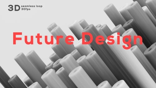 Abstract Moving 3D Cylinders Seamless Loop Background