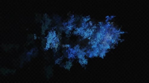 Mystisches blaues Feuerrauch-Overlay v5