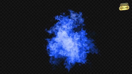 Blaues Flammen-Overlay v3