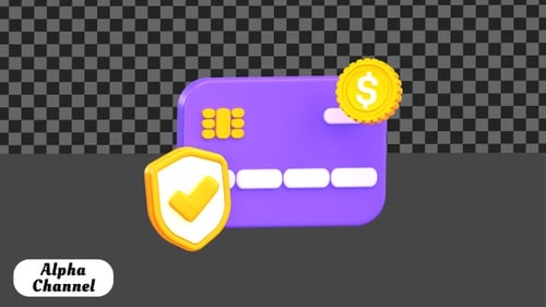 3D Secure Payment Kreditkarte mit Shield | Alpha Channel