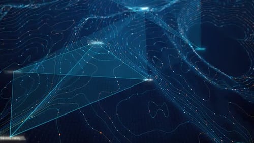 High Tech Contour Map 4K