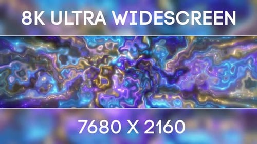 8k UltraWide psychedelische Flüssigkeitsoberflächenanimation