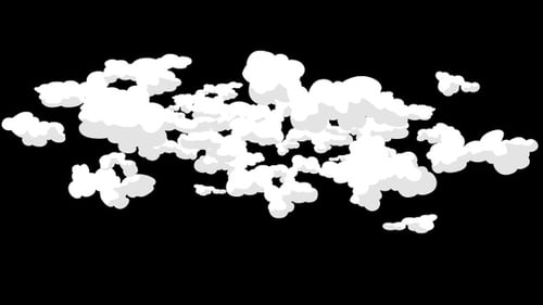 Hand-Drawn Abstract Smoke Cloud Reveal Transition Animation