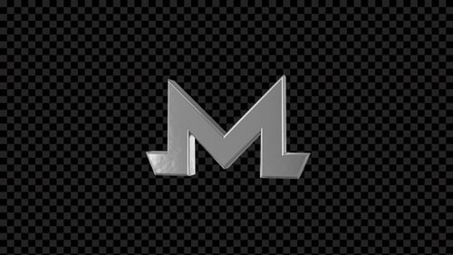 3D Silver Metallic Letter M Rotating Animation