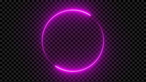 Pink Circle Neon Frame Loop V16