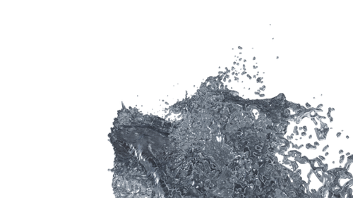 Realistic Fluid Water Splash Element with Alpha Channel