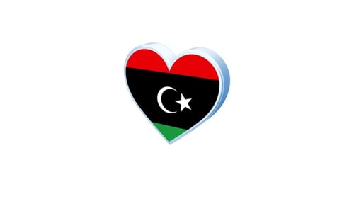 Libya Flag Heart Shape