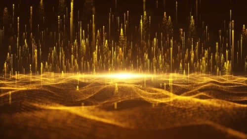 Sparkling Golden Particle Logo Reveal