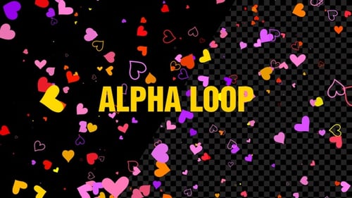Valentines Day Heart Background Alpha Loop V2