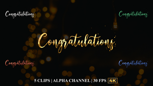 Congratulations Text Animation