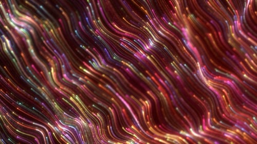 Colorful Particle Lines Flow