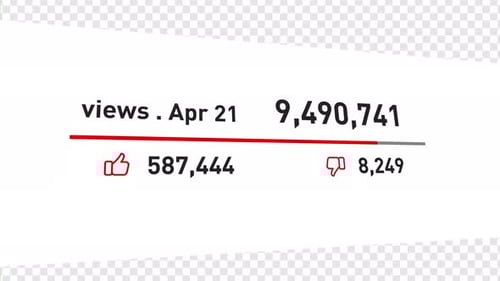 Views Counter Animation Alpha