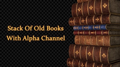 Animated Rotating Stack of Vintage Books