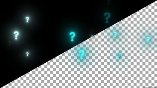 Digital Neon Question Marks Floating Background Animation