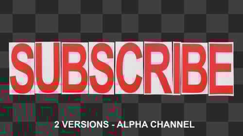 Cut-Out Paper Subscribe Text Animation