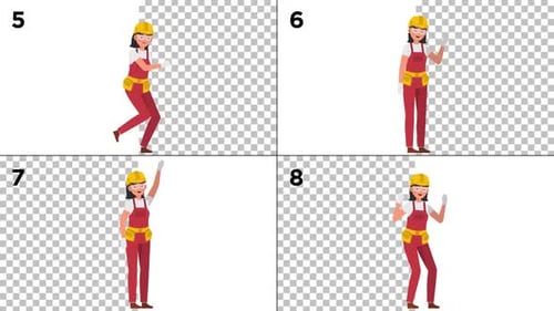 Paquete de animación de personajes femeninos Builder