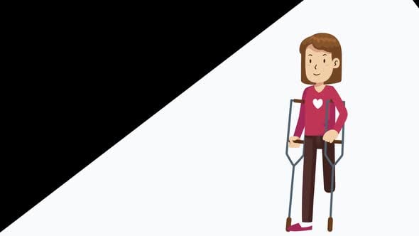 disabled Girl, Backgrounds Motion Graphics ft. disability & animation ...