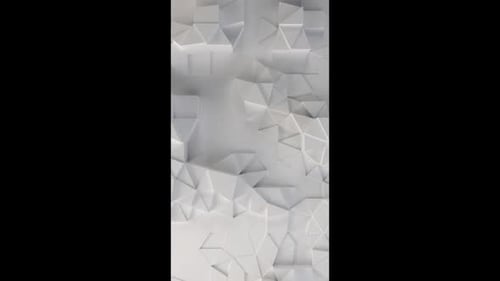 Abstract Geometric White Triangles Morphing Background Loop