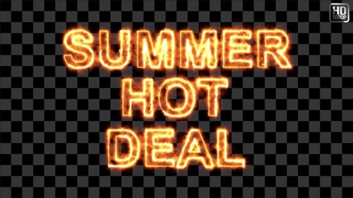 Fiery Text Animation with Alpha Channel