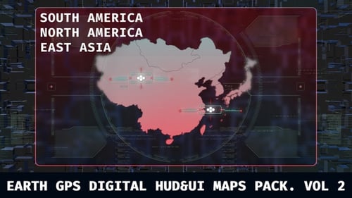 Futuristic Global Digital Map Data Visualization HUD