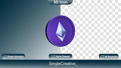 3D Animated Geometric Icon Reveal