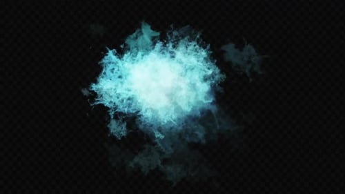 Blaues Feuerrauch-Overlay v6