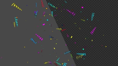 3D Confetti Explosion | Alpha Channel
