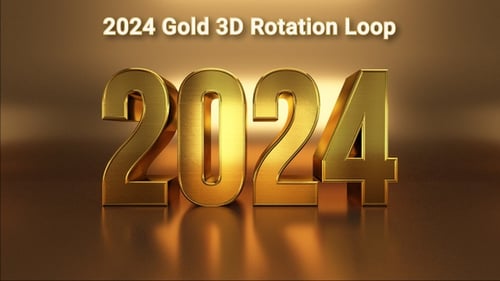 2024 Gold 3D Rotation Loop