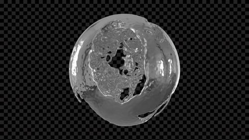 Fluid Water Forming World Map Animation
