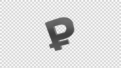 Silver Ruble Currency Symbol