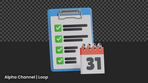 3D Daily Planner Animation | Alpha Loop