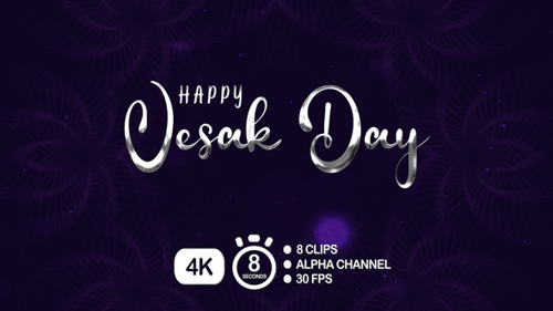 Fluid Text Reveal for Happy Vesak Day Celebration