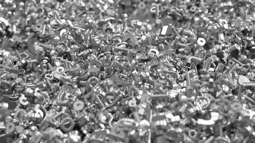 Zufällig bewegte 3D-Metalle